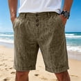 thumbnail image 7 of Wrtxtat Mens Casual Shorts Italian Style Adjustable Waist Front Button down Naples Shorts with Pockets Fashion Summer Beach Business Golf Shorts Brown M, 7 of 7