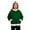 kids hoodies :Dark Green, variant on Girls White Faux Fur Trim Hood Cuff Hem Pullover Hoodie Kangaroo Pocket Soft Warm Winter Casual Sweatshirt,2-3 Years