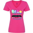 thumbnail image 3 of Inktastic I'm Just Here for the Sweets with Spun Sugar Candy Women's V-Neck T-Shirt, 3 of 5