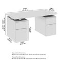 thumbnail image 3 of Scranton & Co Engineered Wood 60W Standing Desk with Drawers in Platinum Gray, 3 of 8