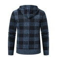 thumbnail image 5 of Men's Shacket Jacket Plaid Solid Color Zipper Pockets Long Sleeve Hooded Fashion Coat Outwear, 5 of 5