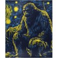 thumbnail image 1 of Starry Night Sasquatch Fleece Blanket, Super Soft Cozy Throw Blanket Lightweight, Fuzzy Comfy, Flannel, Fit for Couch, Sofa, Bed, Dorm, 1 of 5