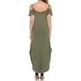 thumbnail image 3 of White Mark Women's Cold Shoulder Maxi Sundress, Sizes S-XL, 3 of 6