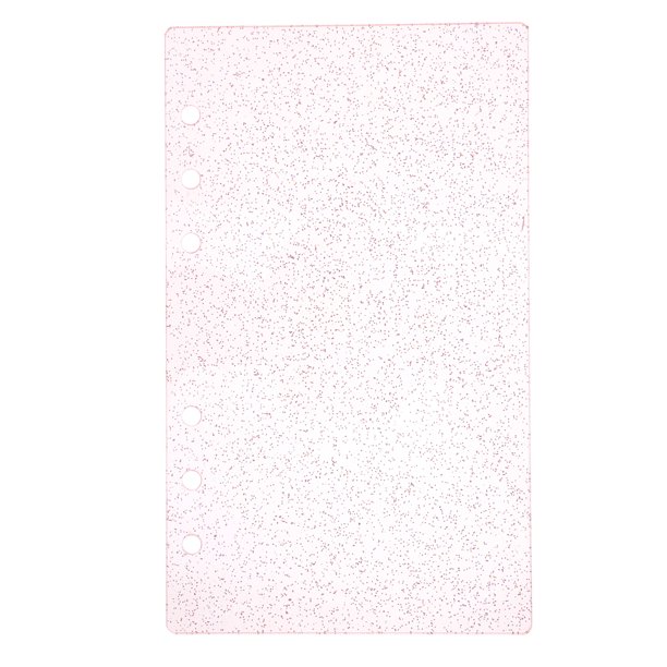 Funda para carpeta A6, 6 agujeros, de acrílico, para agenda, con brillantina, económica, decorativa