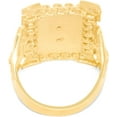 thumbnail image 4 of Floreo 10k Yellow Gold 26.9mm Two-Tone Saint Lazarus Cuban Link Ring, Size 11.5, 4 of 5