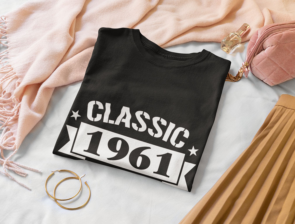 Tstars Women's 60th Birthday Gift T-Shirt - Classic 1961 Edition Graphic Tee - Ideal Birthday Present for 60 Year Olds - Unique Birthday Party Celebration Apparel - Retro-Themed Women's Shirt - image 5 of 6