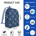 thumbnail image 5 of Seashells Starfish Beach Canvas Bookbag – Lightweight Travel Backpack with Tropical Marine Design, Comfortable Carrying, and Anti-theft Multifunctional Features for Daily Commuting and Beach Trips, 5 of 5