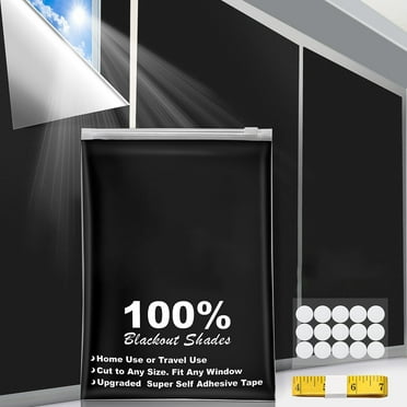 Portable Blackout Curtains, (40" x 57") Blackout Shades, 100% Portable Blackout Blinds for Any Window, Temporary Blackout Shades for Baby/Travelers/Bedroom