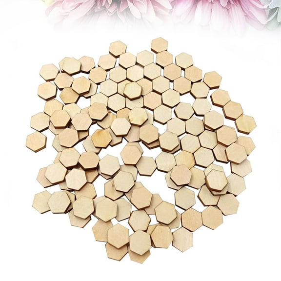 Unfinished Honeycomb Wood Circle Pieces for Decor Smooth Surface Perfect for DIY Crafts and Handmade Projects 100 Packs