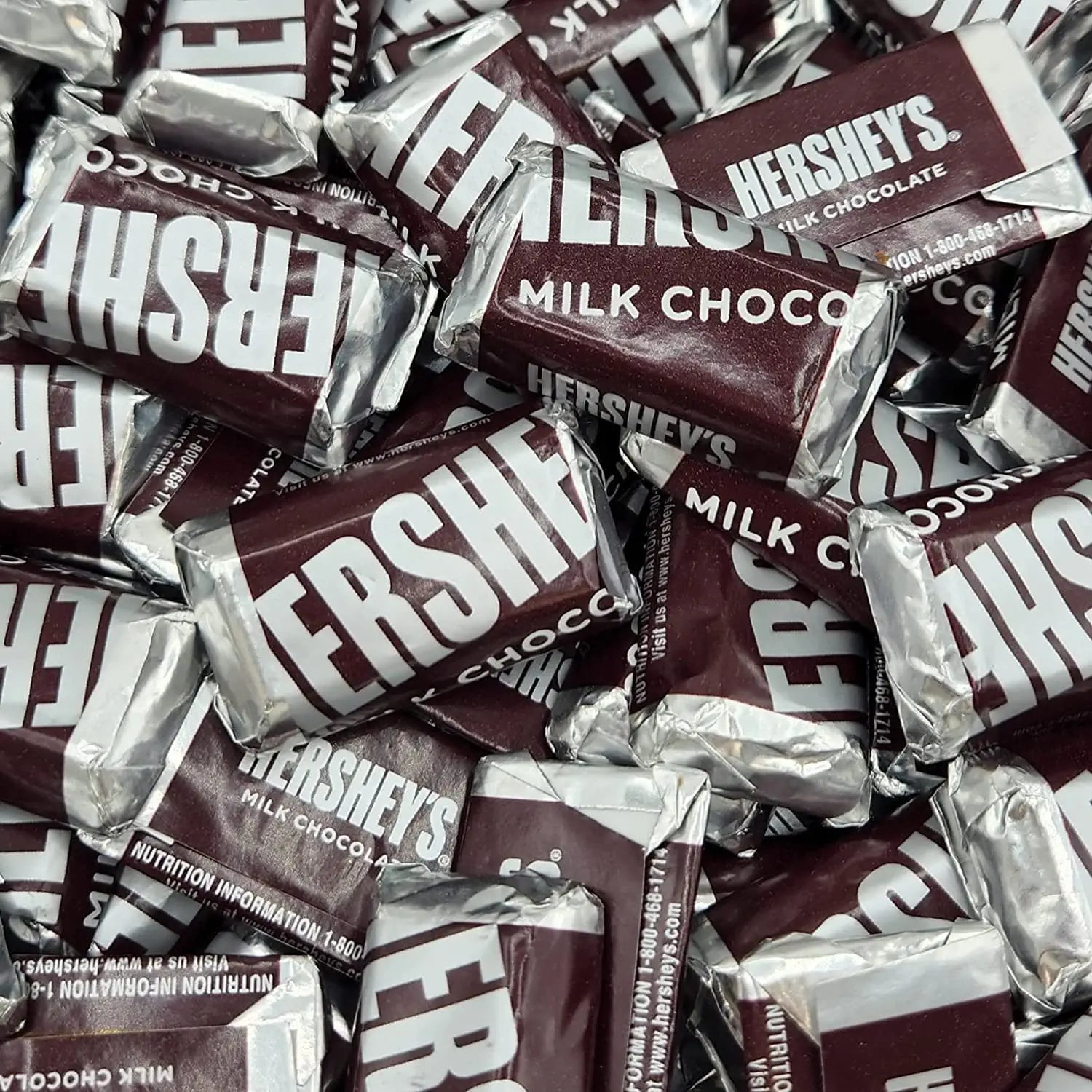 Hershey's Milk Chocolate Miniature Candy Bars - Individually Wrapped - Bulk Pack 2 Pound