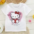 thumbnail image 3 of Camiseta de verano de los años 2000 con Hello Kitty para niños, bonita camiseta de Sanrio para niños, ropa de manga corta, camiseta para niños y niñas, 3 of 5