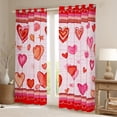 thumbnail image 2 of Feelyou Red Love Heart Black Out Curtains, Cartoon Watercolor Art Curtains Pack of 2 (42x63 Each), Romantic Valentines Day Bedroom Curtains, Black Out Curtains Decor, 2 of 6