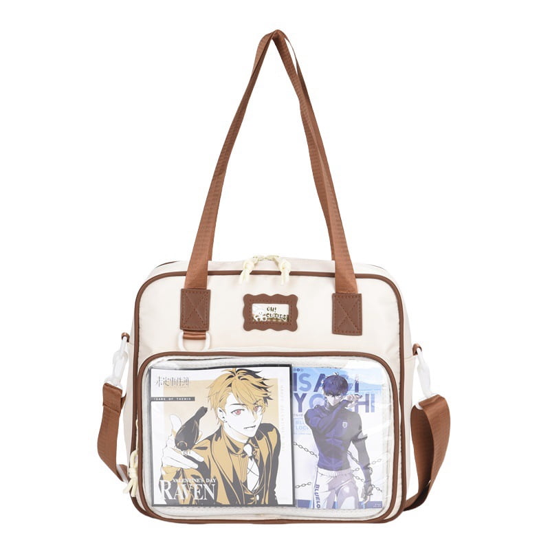 Baguery Kawaii Messenger Ita Bag - Large Capacity, Y2K Anime Japanese Style Crossbody/Shoulder, Street Snap Daypack