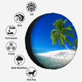 thumbnail image 3 of Nature Tropical Print Spare Tire Cover Waterproof Tire Wheel Protector for Car Truck SUV Camper Trailer Rv 14"-17", 3 of 4