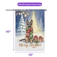 thumbnail image 5 of Merry Christmas German Shepherd Snowy Winter with Gifts Tree Decorations House Flag 28x40in Double Sided Alsatian Dog Lover Gifts Outdoor Decor - 12020, 5 of 5