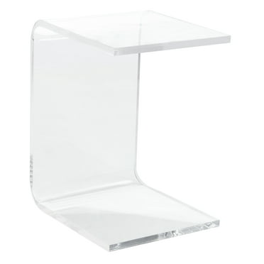 SAFAVIEH Upton Modern Style Acrylic Side Table, Clear (13.5 in. W x 15.5 in. D x 20.4 in. H)