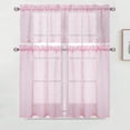 thumbnail image 6 of Tier Curtain Valance, Rod Pocket Pompoms Bubble Textured Short Curtain Valance, 6 of 6
