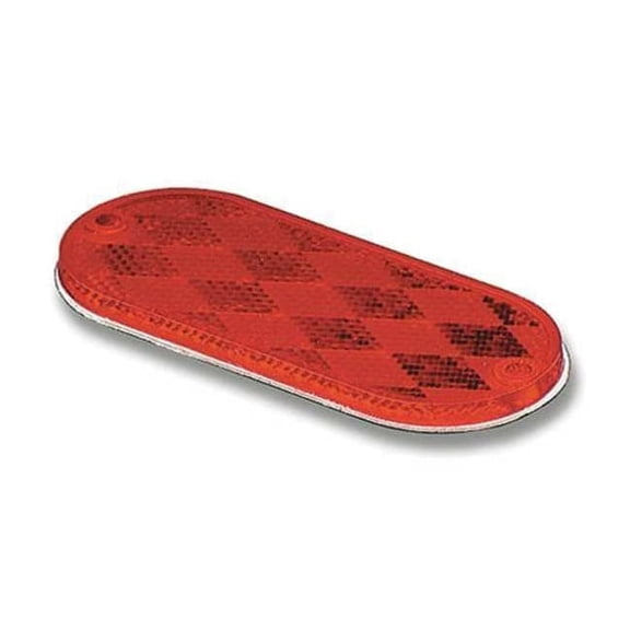Grote 41032-3 Oval Reflector - Red (Bulk Packaging)