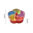 thumbnail image 3 of Dvkptbk Fruits Assiette à Colorée Boîte à Fruits Secs Compartiment en Plastique Boîte à Bonbons Carrés Ronds en Forme de Prunes Assiettes Rotatives pour Fête Festival Quotidien Ustensiles de Cuisine & Gadgets, 3 of 6