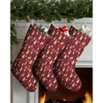 thumbnail image 3 of 3 Pcs Christmas Stockings,Red Christmas Tree Pattern Stockings Christmas,14.8'' Xmas Stockings,Christmas Party Favors,Christmas Party Decorations,Christmas Stockings Personalized, 3 of 5