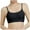 Black, variant on Womens Low Back Bras Invisible Backless Bra Seamless Secret Plunge Bra No Show Bra Low Cut Spaghetti Strap Bra