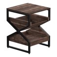 thumbnail image 5 of Furniture of America Fille 2-Shelf Wood Reclaimed Oak End Table, 5 of 7
