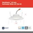 thumbnail image 6 of Juno Lighting RB56 SWW5 CP6 MW M2 Retrobasics 5"/6" Integrated Led Switchable Cct Baffle, 6 of 7