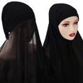 thumbnail image 3 of Bangcool Headwrap Scarf Solid Color: Chiffon Long Head Wrap African Head Scarf for Ladies, 3 of 6