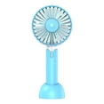 thumbnail image 3 of DOLITY Handheld Fan Compact Quiet Desk Fan with Base, 3 Speeds Mini Portable Fan Summer Blue, 3 of 9