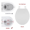 thumbnail image 4 of Faitaliicy Toilet Seat Plastic Elongated Toilet Seat With Quick-Release And Quick-Attach Soft Close Never Loosen Easy Install And Clean Round White Toilet Seat, 4 of 9