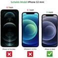 thumbnail image 4 of XUCP-3 Pack Conçu pour iPhone 12 Mini (5.4 Pouces) Protecteur d'Écran en Verre Trempé, Compatible avec Étui Anti-Rayures, Sans Bulles, Ultra Résistant, 4 of 4