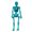 Green, variant on Stretchy Soft Rubber Skeleton Figurine, 3.5in Flexible Halloween Tabletop Party Decor Ornament