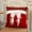 #1, variant on Christmas Chair Pillow - Red Doll Decor with Polyester Fleece for Sofa/Shelf (17.7in Square)