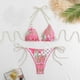 thumbnail image 1 of Trajes de baño Amzcrzy Tankini para mujer, trajes de baño, trajes de baño, bikini, moda, cómodo bikini estampado, traje de baño de color liso para mujer, conjuntos de bikinis rosa, M, 1 of 3