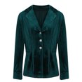 thumbnail image 5 of Ashirexll Lightweight Cardigans for Women, Womens Winter Coats, Women's Solid Color Mid-Length V-Neck Button Up Velvet Cardigan Long Sleeve Jacket, 5 of 6