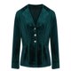 thumbnail image 5 of Chaqueta y abrigo informal de manga larga sin capucha para mujer, color liso, cuello en V corto, botones, cárdigan, chaqueta de terciopelo de manga larga, abrigo para mujer, 5 of 6