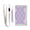 Purple Block, variant on JIALIOU Nylon Trifold Card Wallet with ID Window Zipper Pocket for Men Women Teen Flower House Leaves
