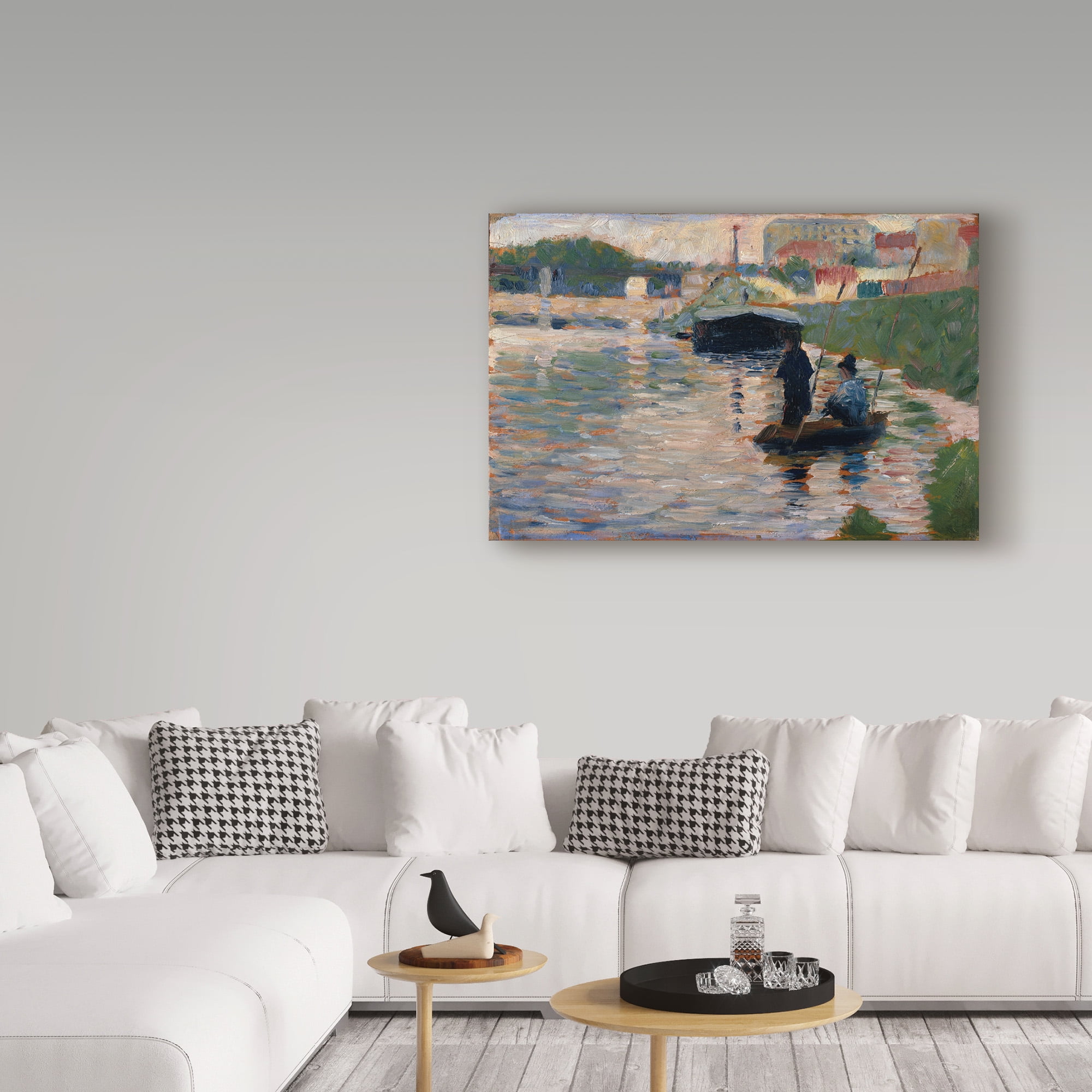 Trademark Fine Art 'View Of The Seine' Canvas Art by Georges Pierre Seurat