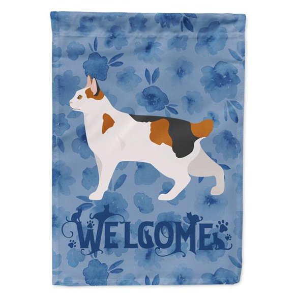 Carolines Treasures CK4905GF 11 x 0.01 x 15 in. Korean Bobtail Cat Welcome Flag Garden Size