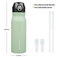 thumbnail image 3 of BJPKPK 25oz Stainless Steel Water Bottle with Straw, Insulated Water Bottle, Macaron Green, 3 of 6
