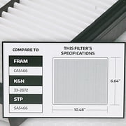 Super Tech 1550 Engine Air Filter, Replacement Filter for GM or Chevrolet