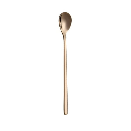 

304 Stainless Steel Spoon Coffee Spoon Retro Shovel Long Handle Square Tip Round Ice Spoon Stirring Spoon Tea Spoon Tableware