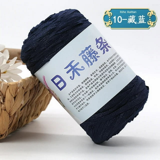 Raffia Rattan Ribbon Thread Crochet Yarn For DIY Knitting Summer Straw Hat Handbags Material Hand Knitting Yarn