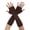 Brown, variant on INSPIRE CHIC Women's Arm Warmers Winter Knitted Elbow Long Cosplay Costume Fingerless Gloves Dark Gray