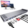 thumbnail image 1 of Estación de acoplamiento para laptop Mukiya, hub USB-C 11 en 1 con HDMI 4K, 1 of 8