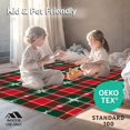 thumbnail image 4 of ODIKA 8'x10' Machine Washable Non-Slip Area Rug, Merry Yuletide Tartan Joyful Hearth Seasonal High Traffic Rug, Red, 627582, 4 of 5