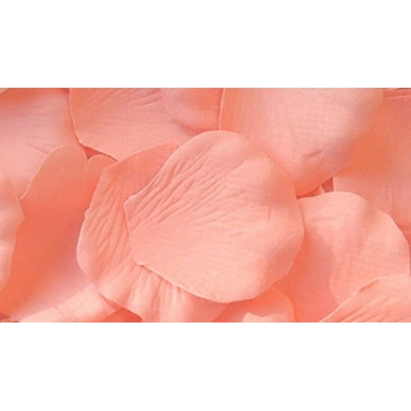 Peach - 100 Silk Rose Petals Wedding Favors - Solid Colors - Wedding Reception and Party Supplies