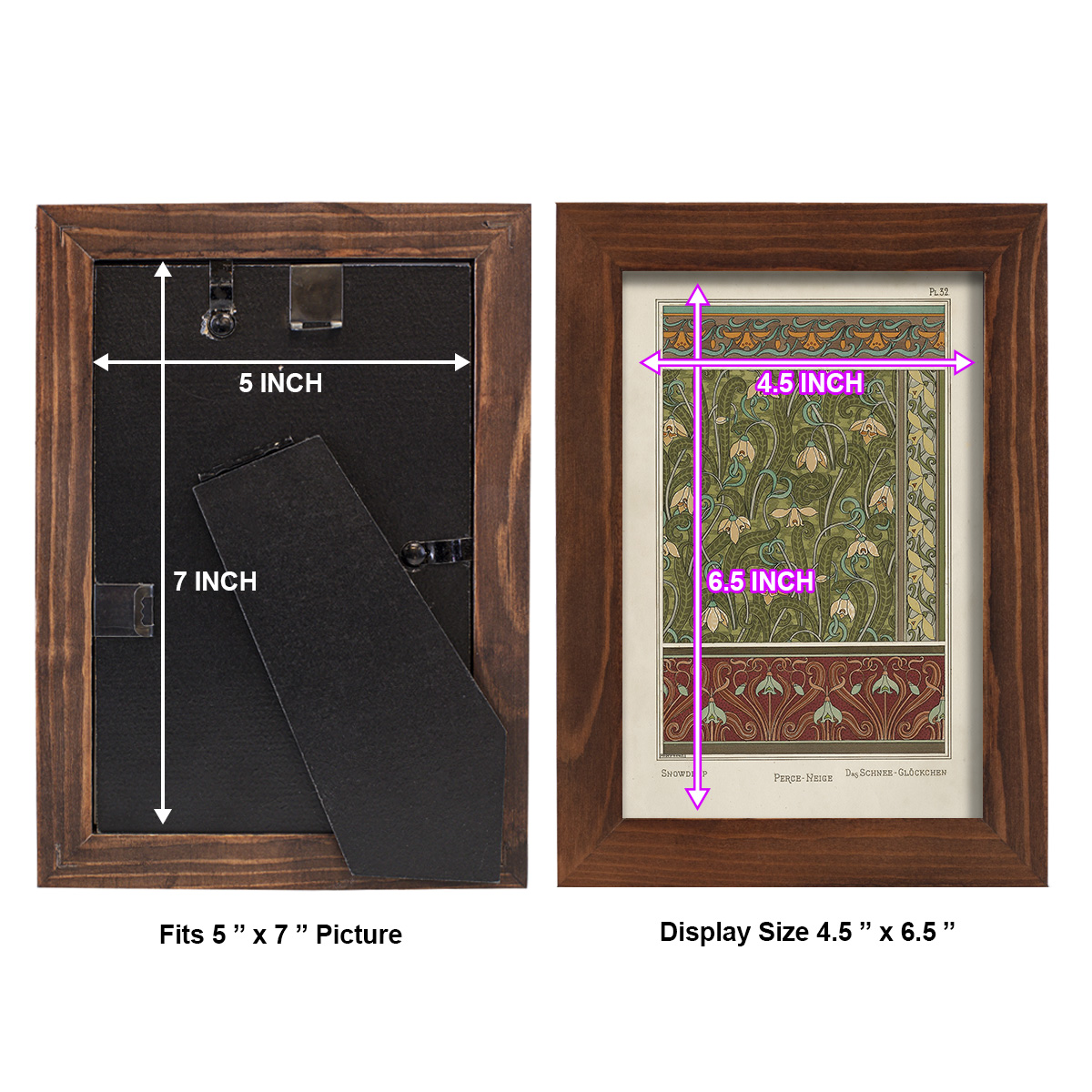 Nouveau Decorative VI - Framed Print w/glass - Chestnut