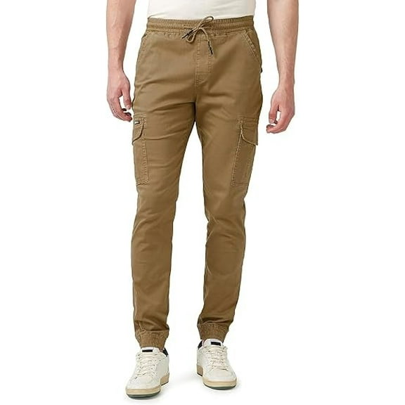 Buffalo David Bitton Cargo Tom Jogger Pants Men's 2XL Dark Beige 6 Pockets