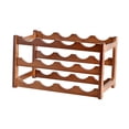 thumbnail image 4 of Estante de madera para vino tinto, decoración de superficie lisa, soporte para vino para encimera 3 Capas 12 Botellas, 4 of 9